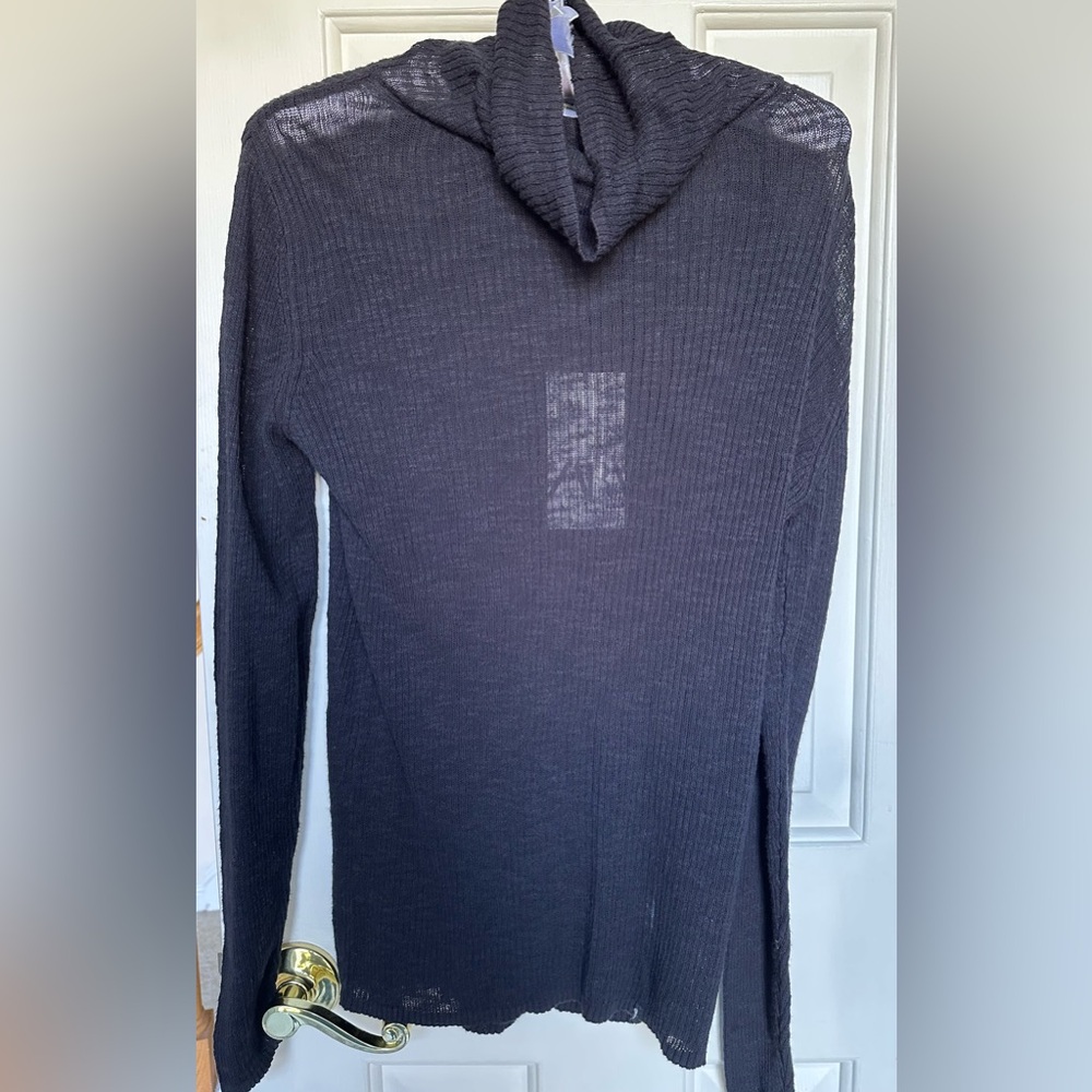 NWT Zara Black Sheer Turtleneck Sweater - Medium - Picture 5 of 9